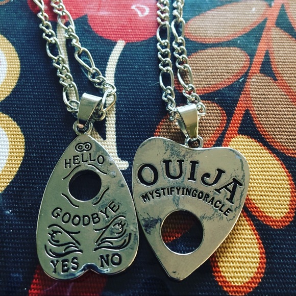 SALE ouija board goth silver pendant necklace pik - Picture 4 of 8